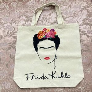 NEW hand sewn Frida Kahlo heavy canvas tote, 14x14